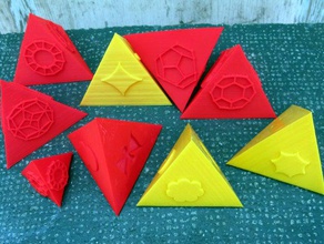 decorated tetrahedra math art openscad 3d print model - Mito3D