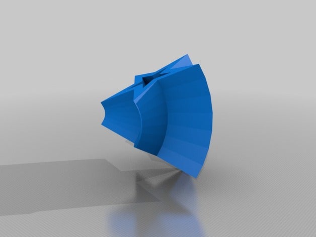 extruded arced star other 3D print model - Mito3D