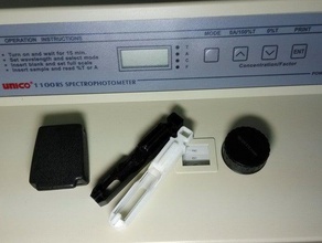 Spektralphotometer Küvetten-adapter Teile 3d print model - Mito3D