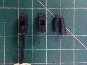 pocket hanger vertical hole keychains 3d print model - Mito3D