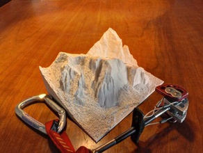 yosemite vallées de la cathédrale roches sport à l'extérieur Carte en 3d topo l'escalade lidar 3d print model - Mito3D