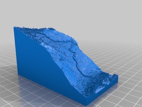 yosemites snow creek trail esporte ao ar livre Mapa 3d topo trilha para caminhadas lidar 3d print model - Mito3D