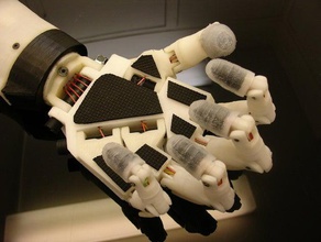 inmoov de silício com a ponta do dedo molde robótica elenco hairygael mão prótese silicone 3d print model - Mito3D