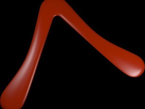 dois-lâmina boomerang esporte ao ar livre 3d print model - Mito3D