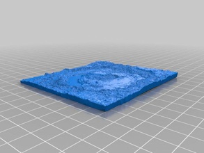 imprimible del cráter gale de la física astronomía 3d print model - Mito3D