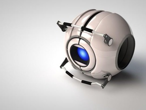 wheatley portal 2 de modèle des robots cinema 4d caractère robot robotique jeu jeux vidéo 3d print model - Mito3D