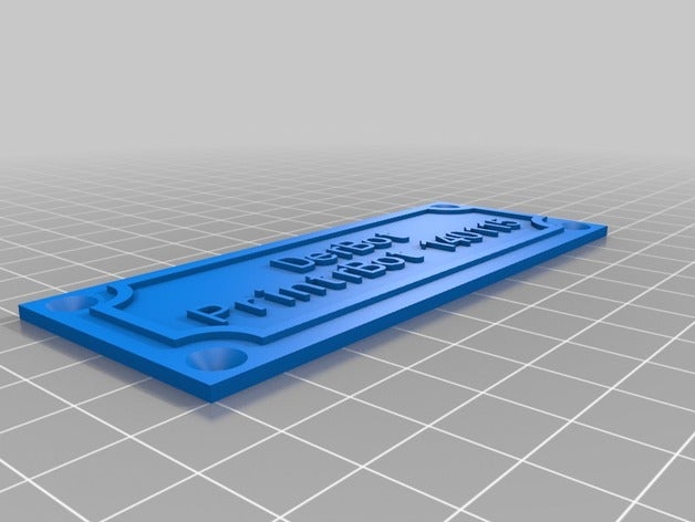 derbot plaque de nom des signes les logos personnalisé 3D print model - Mito3D