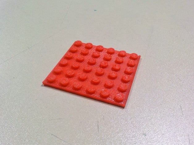 lego-like plate 6x6 48x48mm construction toys 3D print model - Mito3D