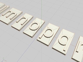 freesans block typeset font signs logos sans serif typesetting 3d print model - Mito3D