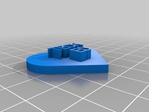 my customized heart message 3d print model - Mito3D
