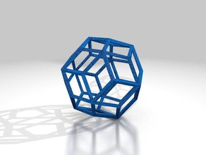 rhombic triacontahedron wireframe math 3d print model - Mito3D
