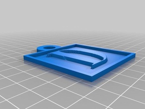 keychain 2d art customized 3d print model - Mito3D