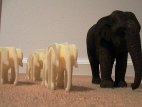 Elefant Schmuck des Tisches andere Acryl Tier Figur lasercut lazzzor lazzzorclass slot Spielzeug 3d print model - Mito3D