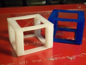 caixa de calibração incrível 3d impressão Impressora oco do cubo o teste da impressora 3d print model - Mito3D