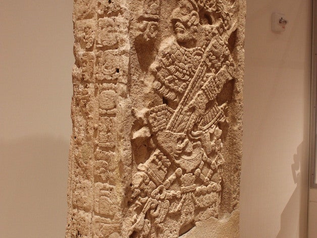 Stele der späten klassischen maya-Kunst-Institut von chicago durchsucht Replikate 3D print model - Mito3D