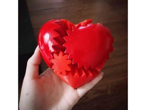 split de-monogramed emmetts geared heart2014 version interactive gears hearts heart 3d print model - Mito3D