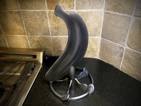 swiveling banana holder stand kitchen dining 3d print model - Mito3D