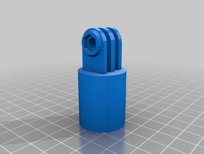 my customized gopro mount paint pole openscad source camera 3d print model - Mito3D