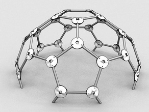 quick geodesic dome connector buildings structures connectors domes hub hubs 3d print model - Mito3D