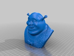 shrek Büste Menschen Esel Kopf 3d print model - Mito3D