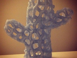 voronoi cactus math art meshlab 3d print model - Mito3D