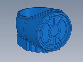 azul anillo de linterna props 3d print model - Mito3D