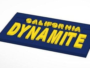 black dynamite licence plate 3d printers 3d print model - Mito3D