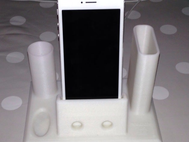 iphone 5 dock-Ladegerät Schreibtisch aufgeräumt mobile iphone5 3D print model - Mito3D