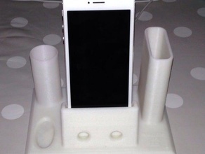iphone 5 dock charger desk tidy mobile iphone5 3d print model - Mito3D