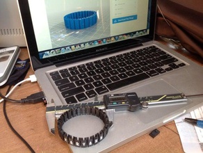 ninjaflex personalizado dupla flexível pulseira pulseiras 3d print model - Mito3D