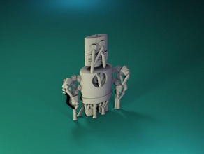 haut ted de modèle les robots 3d print model - Mito3D