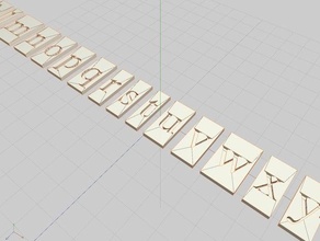 freeserif block typeset font signs logos typesetting 3d print model - Mito3D