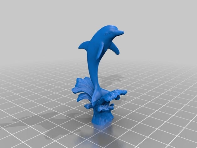 dolphin Tiere springen Wasser 3D print model - Mito3D