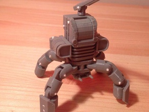 mini mech blindado versão modelo robôs articulada articulação batalha funcionais miniatura posable brinquedo curta 3d print model - Mito3D