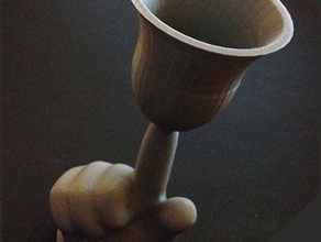 astonishing pointing finger goblet kitchen dining 3d print model - Mito3D