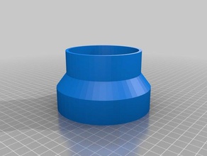 100 mm 75 tubo adaptador partes 3d print model - Mito3D