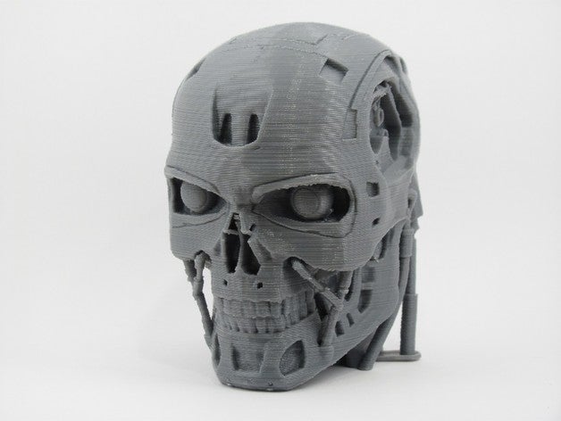 t-800 redux sliceable criaturas cyborg a cabeça crânio t800 terminator 3D print model - Mito3D