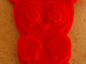 owl 2d art animal pla tinkercad toy