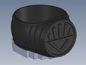 negro anillo de linterna props 3d print model - Mito3D