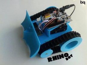 printbot rhino robotics arduino bluetooth bq bqlabs caterpillar dozer lego orugas pala pla robotica servo sumo witbox 3d print model - Mito3D