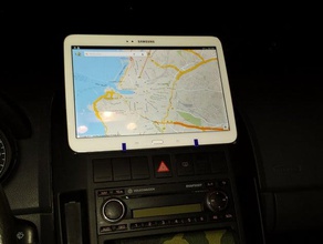galaxy tab 3 s3 s4 car grid holder tablet 3d print model - Mito3D