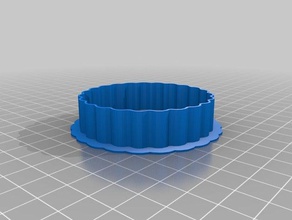scalloped circle cookie cutter kitchen dining customized 3d print model - Mito3D
