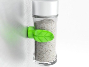 magnético de especias clip organización diseño flexible nevera imán la hoja spice jar ninjaflex 3d print model - Mito3D