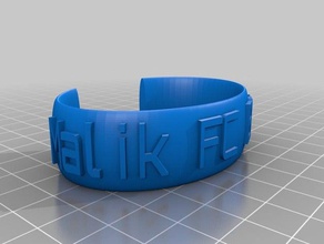 meine angepasste ellipse Nachricht band Armbänder 3d print model - Mito3D