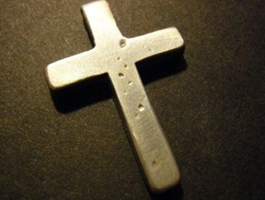 simple cross mold pewter casting hobby pendant 3d print model - Mito3D