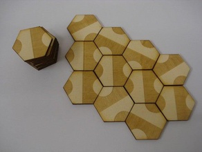 palago azulejos juegos de la geometría lasercut cortadora láser puzzle madera 3d print model - Mito3D