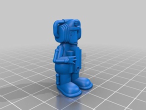 cybo mk 4cyberman firing his head gun creatures doctor 3d print model - Mito3D