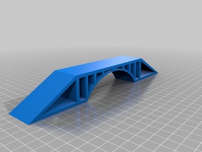 ponte de arco lado extremidades edifícios estruturas 3d print model - Mito3D