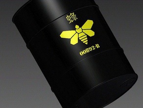 la metilamina barril de breaking bad props abeja chino 3d print model - Mito3D