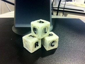 Links-rechts-Mitte-Spiel Würfel Spaß zocken 3d print model - Mito3D